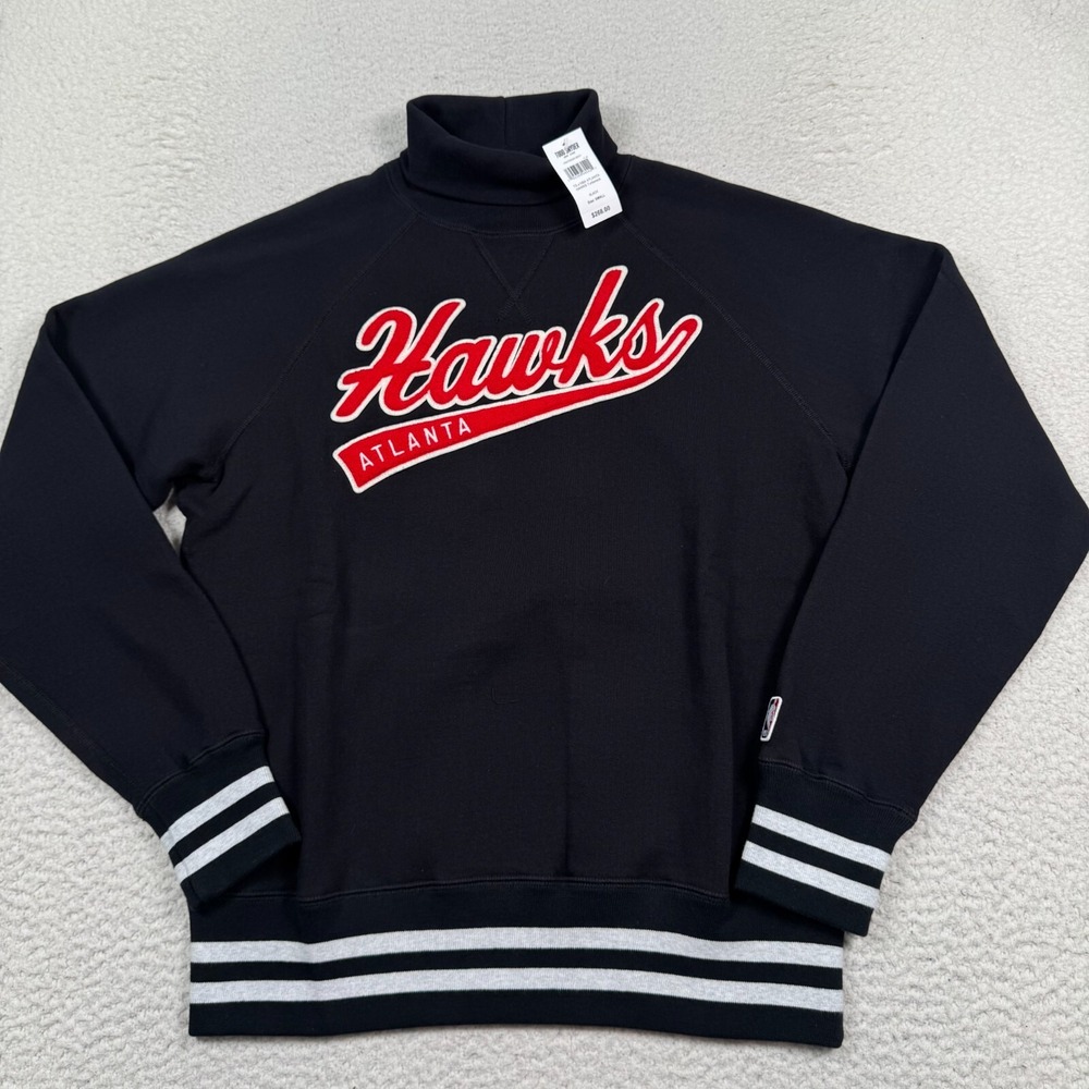 NWT Todd Snyder X NBA Atlanta Hawks Sweater Mens Small Turtleneck Pullover Black